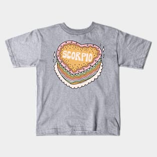 Scorpio Heart Cake Kids T-Shirt